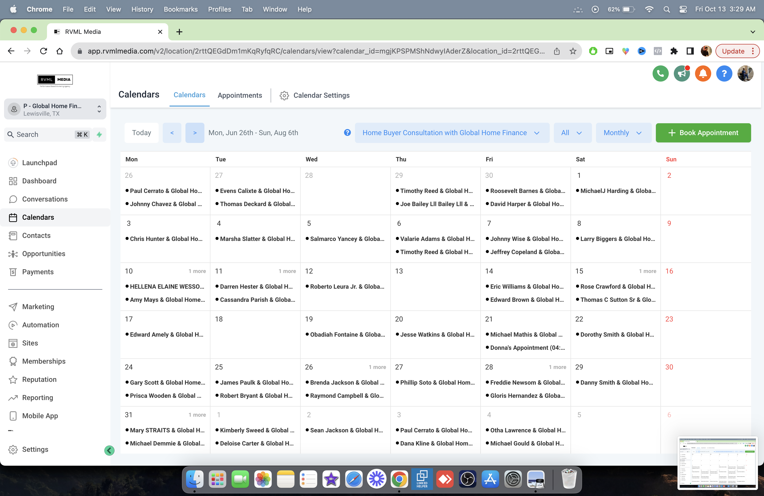 Consistent Bookings